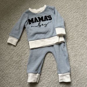 MAMA'S Boy infant outfit size 0-6 months embroidered
